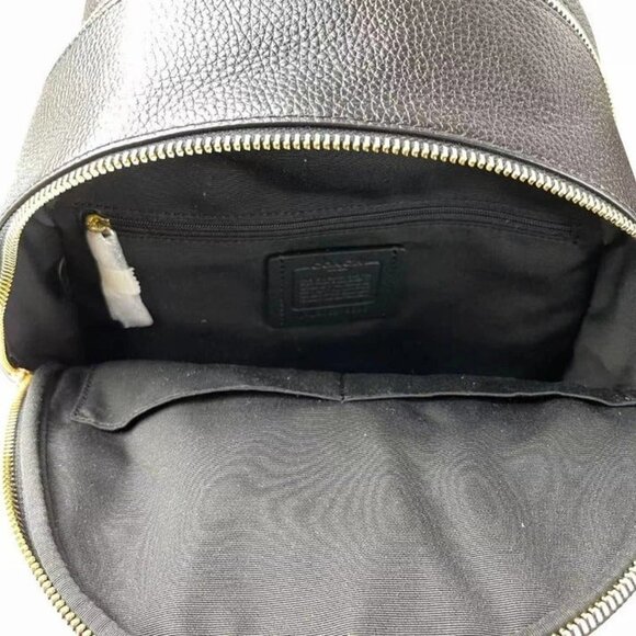 Coach 5666 Court Leather Backpack In Black - Picture 5 of 6